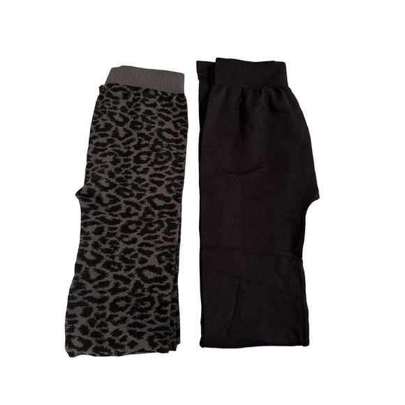 Pack Of 2 NIKIBIKI Women's Stretch Pull On Full Length Leggings One Size Black - Picture 1 of 6